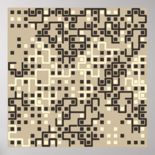Nahtloses geometrisches Muster mit farbigen Elemen Poster