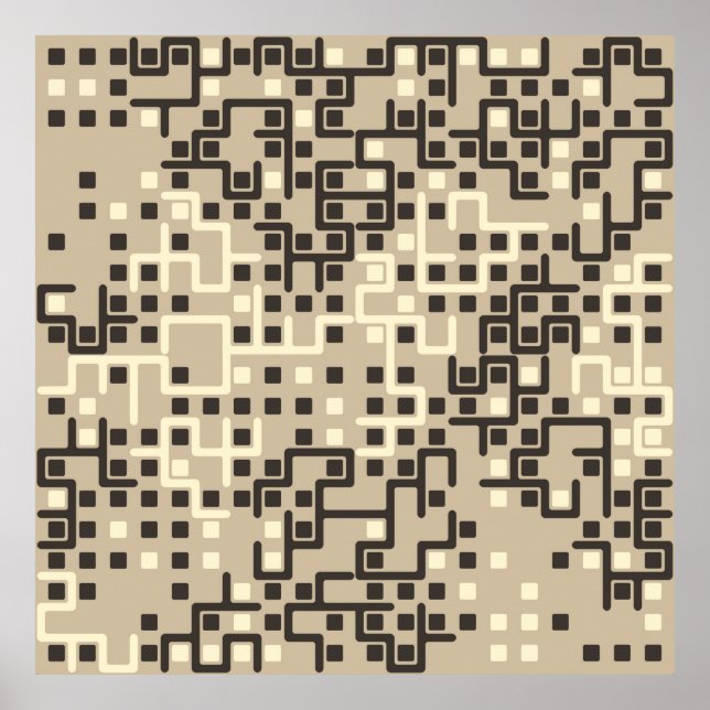 Nahtloses geometrisches Muster mit farbigen Elemen Poster (Vorne)