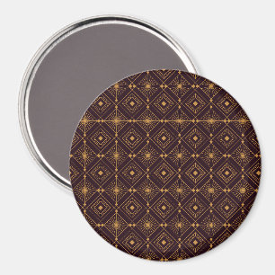 Nahtloses geometrisches Muster mit goldener Diaman Magnet
