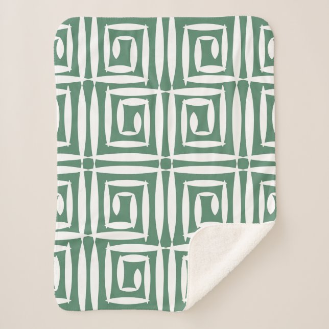Nahtloses geometrisches Muster mit Polygone Sherpadecke (Vorderseite)