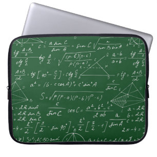 Nahtloses geometrisches Muster mit Trigonometrie Laptopschutzhülle