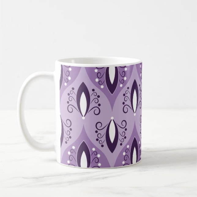 Nahtloses geometrisches Muster mit Wirbel Kaffeetasse (Links)
