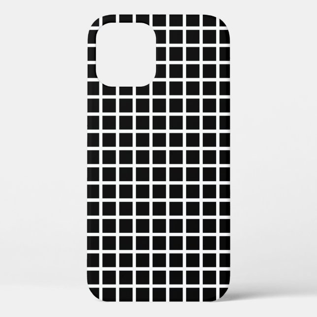 Nahtloses geometrisches Muster. Schwarzes Quadrat  Case-Mate iPhone Hülle (Rückseite)