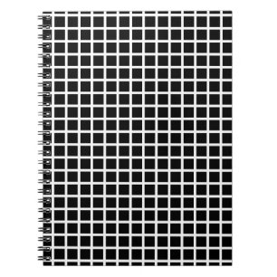 Nahtloses geometrisches Muster. Schwarzes Quadrat Notizblock