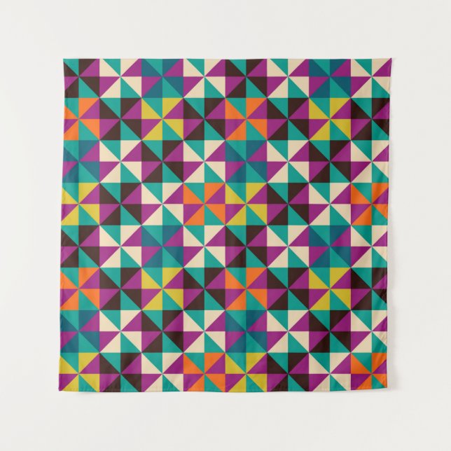 Nahtloses geometrisches Muster Wandteppich (Vorderseite)