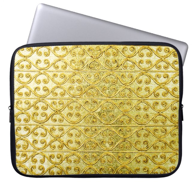 Nahtloses Gold Laptopschutzhülle (Vorderseite)