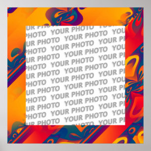 Nahtloses grafisches Design - gelbes Rot I Poster