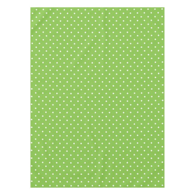 Nahtloses, helles Limette-Polka-Punkt-Muster  Tischdecke (Vorderseite)