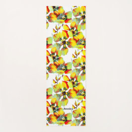 Nahtloses, helles Muster exotischer Jungtierfauna Yogamatte