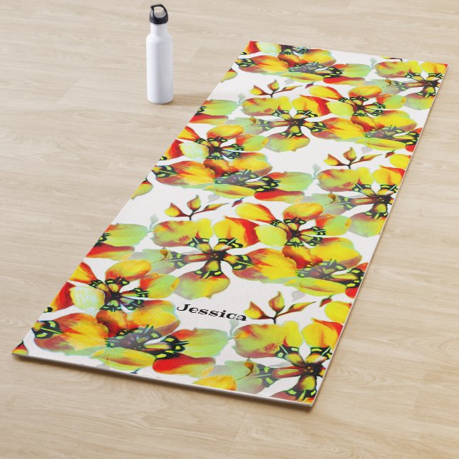 Nahtloses, helles Muster exotischer Jungtierfauna Yogamatte (Beispiel)