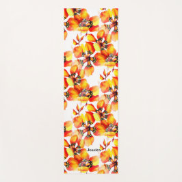 Nahtloses, helles Muster exotischer Jungtierfauna Yogamatte