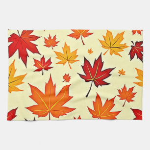 Nahtloses Herbstlaub-Design Geschirrtuch