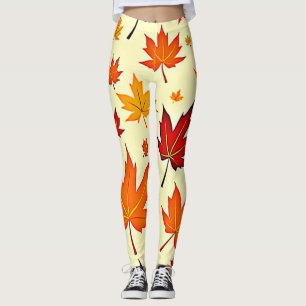 Nahtloses Herbstlaub-Design Leggings