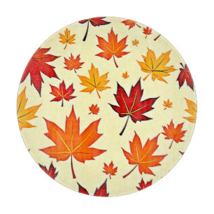 Nahtloses Herbstlaub-Design Schneidebrett