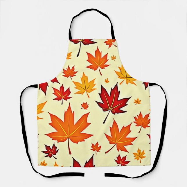 Nahtloses Herbstlaub-Design Schürze (Vorderseite)