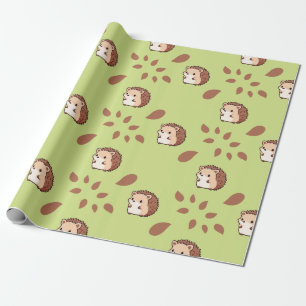 Nahtloses Herbstumpfpapier für Igel Geschenkpapier