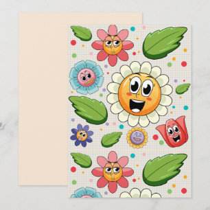 Nahtloses Hintergrunddesign mit bunten Blume Einladung