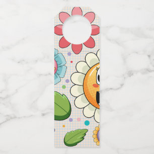 Nahtloses Hintergrunddesign mit bunten Blume Flaschenanhänger