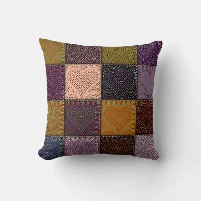 Nahtloses Hintergrundmuster. Das Patchwork mit mir Kissen (Vorderseite)