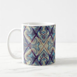 Nahtloses Hintergrundmuster. Mosaikkunstmuster Kaffeetasse