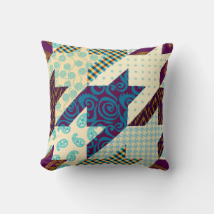 Nahtloses Hintergrundmuster. Patchwork-Muster. Vi Kissen