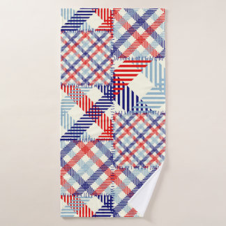 Nahtloses Hintergrundmuster. Patchworkmuster Badehandtuch