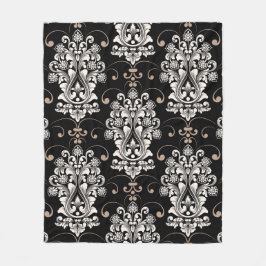 Nahtloses hübsches Damastmuster Fleecedecke