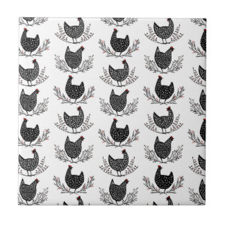 Nahtloses Hühnermuster Fliese