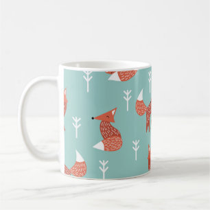 Nahtloses Illustrationsmuster mit süßem orangefarb Kaffeetasse