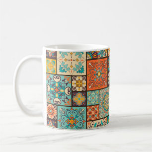 Nahtloses islamisches, arabisches Fliesenmuster. Kaffeetasse