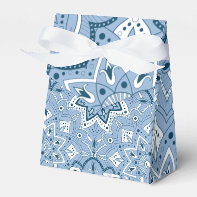 Nahtloses islamisches Blau Geschenkschachtel (Vorderseite)