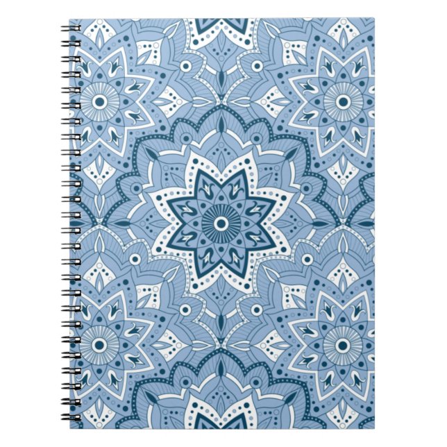 Nahtloses islamisches Blau Notizblock (Vorderseite)