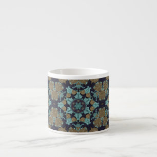 Nahtloses Kaleidoskop-Mosaik-Ornament afrikanische Espressotasse
