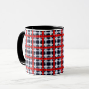 Nahtloses kariertes Karo gefüttertes abstraktes Mu Tasse