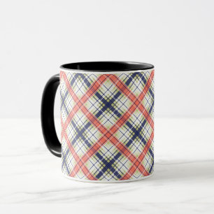 Nahtloses kariertes Karo gefüttertes abstraktes Mu Tasse