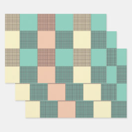 Nahtloses Karomuster   Geschenkpapier Set