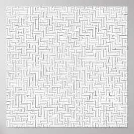 Nahtloses kosmisches Muster: Labyrinthartiges Lase Poster