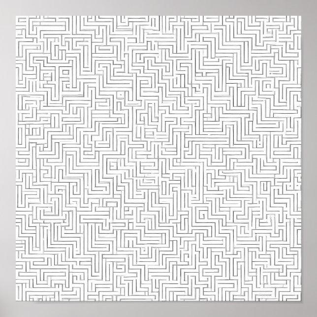 Nahtloses kosmisches Muster: Labyrinthartiges Lase Poster (Vorne)