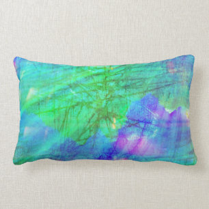 nahtloses Kunsthintergrund-Aquarellblau, grün Lendenkissen