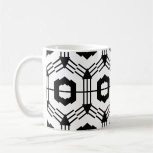 Nahtloses Kunstmuster. Geometrischer Vintage-Hinte Kaffeetasse
