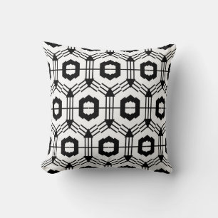 Nahtloses Kunstmuster. Geometrischer Vintage-Hinte Kissen