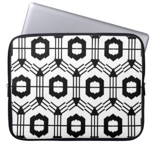 Nahtloses Kunstmuster. Geometrischer Vintage-Hinte Laptopschutzhülle