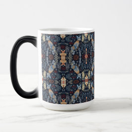 Nahtloses Leaf-Muster mit strahlendem Hirsch Verwandlungstasse