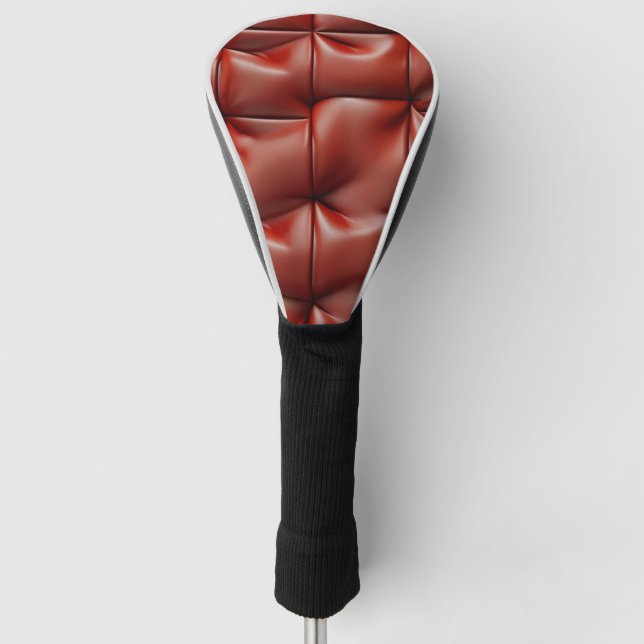 Nahtloses Ledermuster Golf Headcover (Vorderseite)