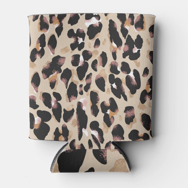 Nahtloses Leopard-Muster Dosenkühler (Vorderseite)