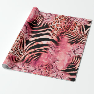Nahtloses Leopardenmuster, abstrakter Zebra. Leopa Geschenkpapier