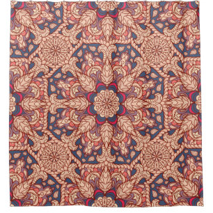 Nahtloses Mandala-Muster. Vintages Dekorelement Duschvorhang