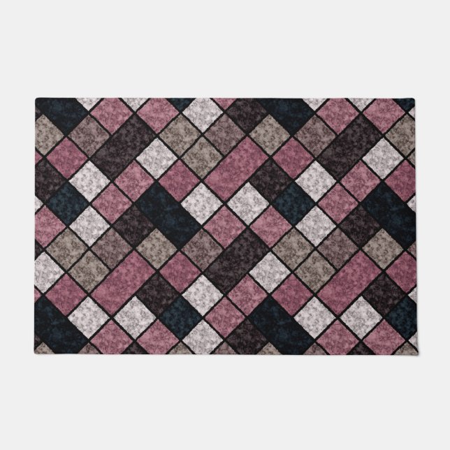 Nahtloses Marmorsteinmuster Fußmatte (Vorderseite)