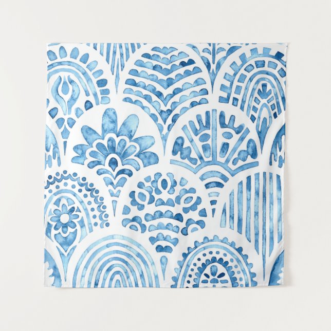 Nahtloses marokkanisches Muster. Weiche Vintage Ka Wandteppich (Vorderseite)