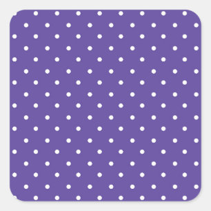Nahtloses mittel-violettes Tupfenmuster Quadratischer Aufkleber